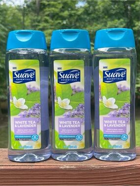 Suave Essentials Gentle Body Wash White Tea & Lavender 18 FL OZ Lot (3)|Hygiene